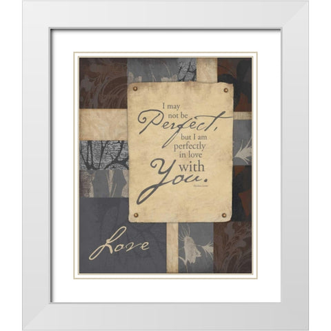 Love 2 White Modern Wood Framed Art Print with Double Matting by Grey, Jace