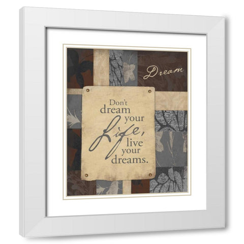 Dream White Modern Wood Framed Art Print with Double Matting by Grey, Jace