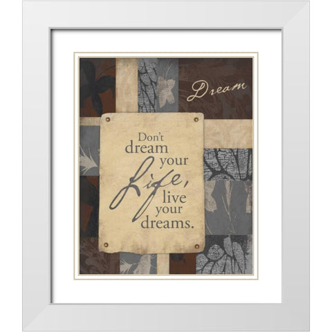 Dream White Modern Wood Framed Art Print with Double Matting by Grey, Jace