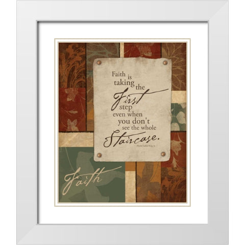 Faith White Modern Wood Framed Art Print with Double Matting by Grey, Jace
