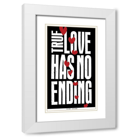 True Love White Modern Wood Framed Art Print with Double Matting by Grey, Jace