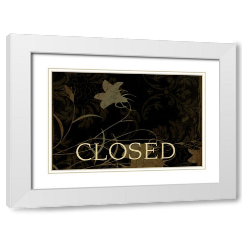 Closed White Modern Wood Framed Art Print with Double Matting by Grey, Jace