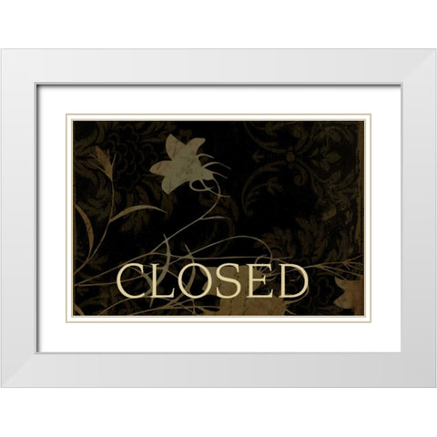 Closed White Modern Wood Framed Art Print with Double Matting by Grey, Jace