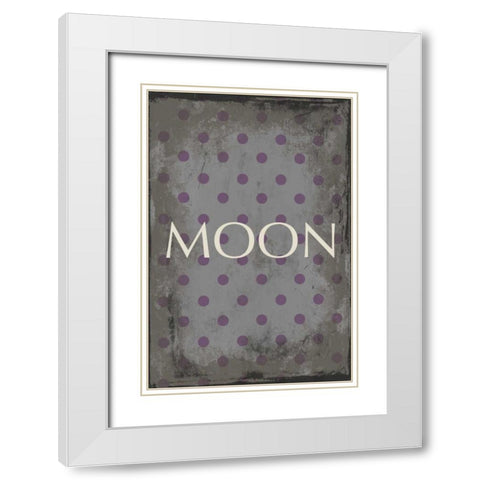 moon White Modern Wood Framed Art Print with Double Matting by Grey, Jace