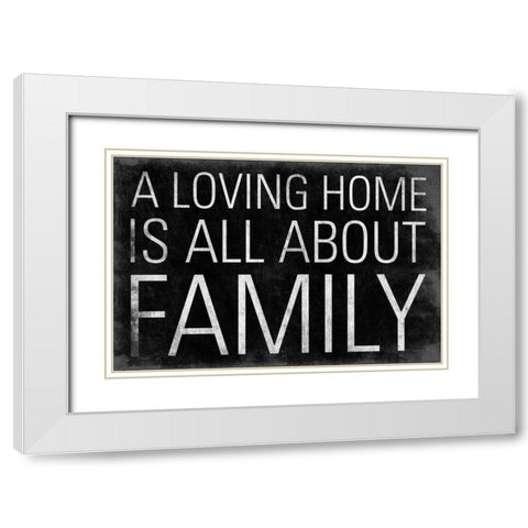 Family White Modern Wood Framed Art Print with Double Matting by Grey, Jace