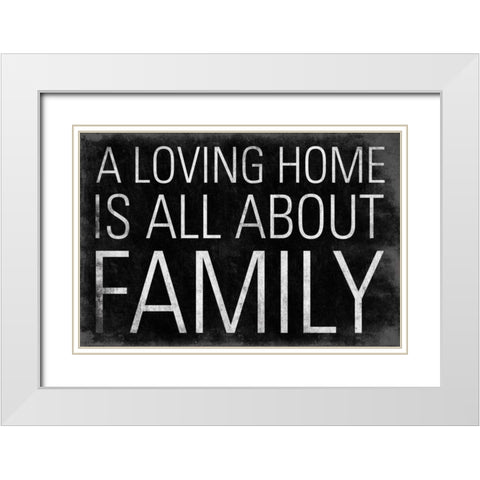 Family White Modern Wood Framed Art Print with Double Matting by Grey, Jace