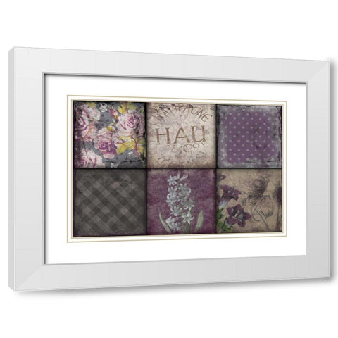 Florals White Modern Wood Framed Art Print with Double Matting by Grey, Jace