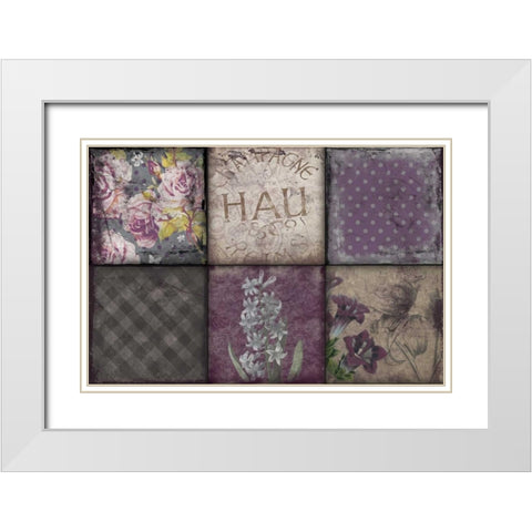 Florals White Modern Wood Framed Art Print with Double Matting by Grey, Jace