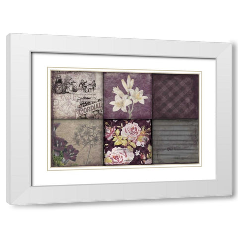 Florals 2 White Modern Wood Framed Art Print with Double Matting by Grey, Jace