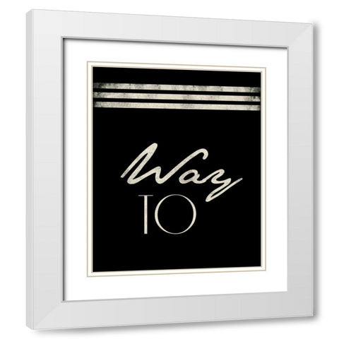 way_to White Modern Wood Framed Art Print with Double Matting by Grey, Jace