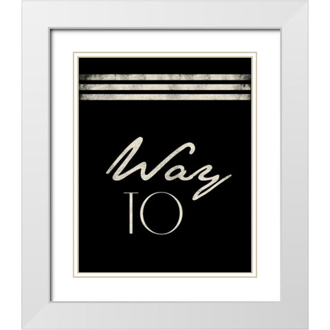 way_to White Modern Wood Framed Art Print with Double Matting by Grey, Jace