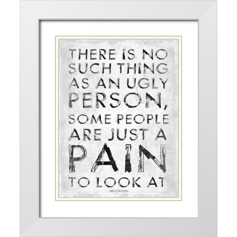 Pain White Modern Wood Framed Art Print with Double Matting by Grey, Jace