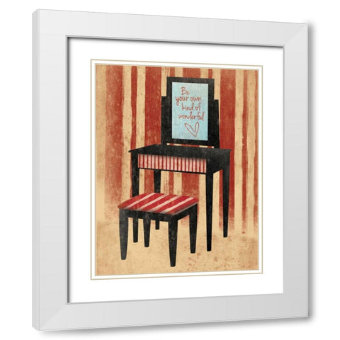 Be Yourself White Modern Wood Framed Art Print with Double Matting by Grey, Jace