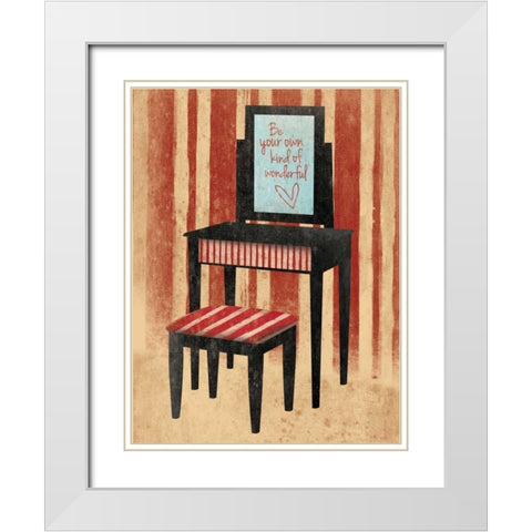 Be Yourself White Modern Wood Framed Art Print with Double Matting by Grey, Jace