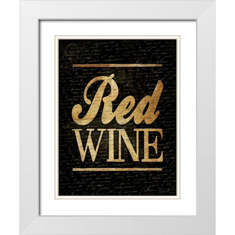 Red Wine White Modern Wood Framed Art Print with Double Matting by Grey, Jace