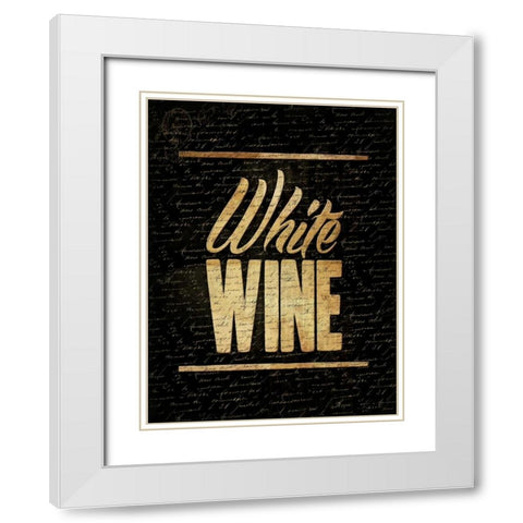 White Wine White Modern Wood Framed Art Print with Double Matting by Grey, Jace