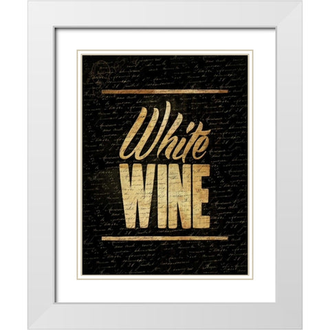 White Wine White Modern Wood Framed Art Print with Double Matting by Grey, Jace