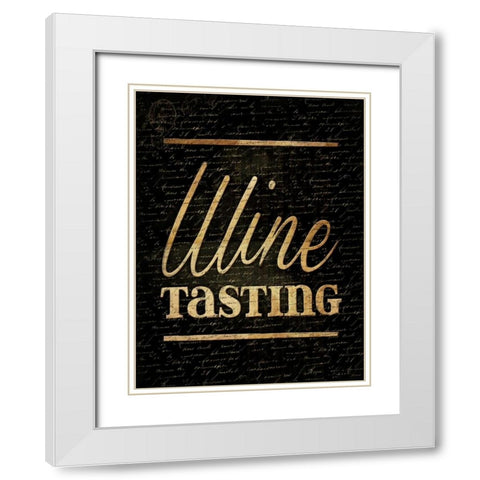 Wine Tasting White Modern Wood Framed Art Print with Double Matting by Grey, Jace