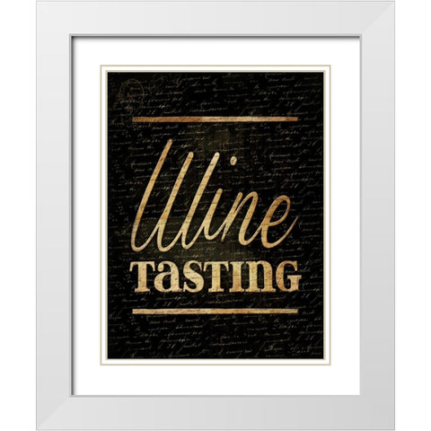 Wine Tasting White Modern Wood Framed Art Print with Double Matting by Grey, Jace