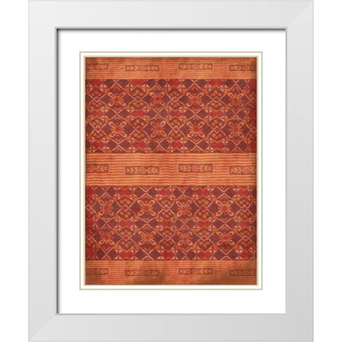 IKAT White Modern Wood Framed Art Print with Double Matting by Grey, Jace