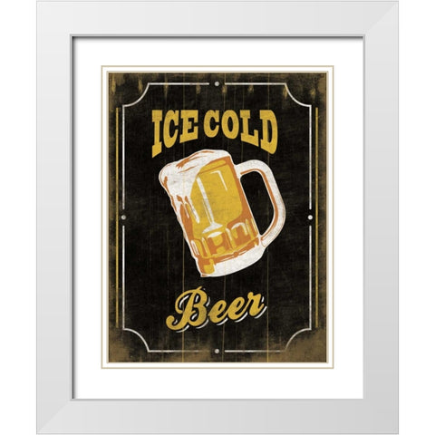 Ice Cold White Modern Wood Framed Art Print with Double Matting by Grey, Jace