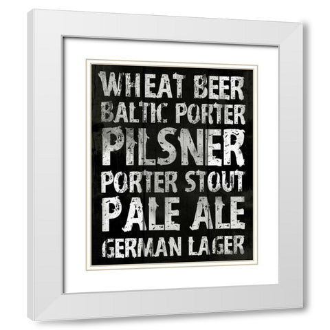 Wheat Beer White Modern Wood Framed Art Print with Double Matting by Grey, Jace