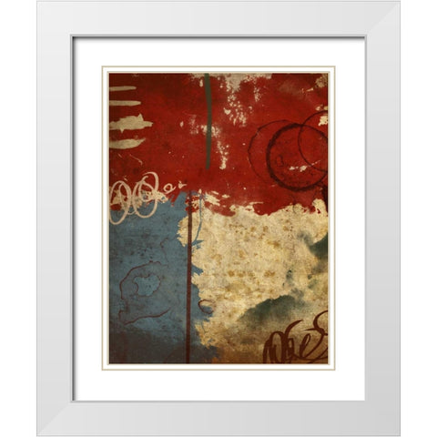 Abstract White Modern Wood Framed Art Print with Double Matting by Grey, Jace