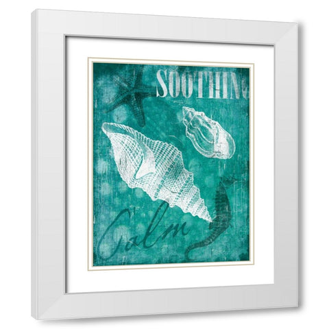 Soothing Calm White Modern Wood Framed Art Print with Double Matting by Grey, Jace