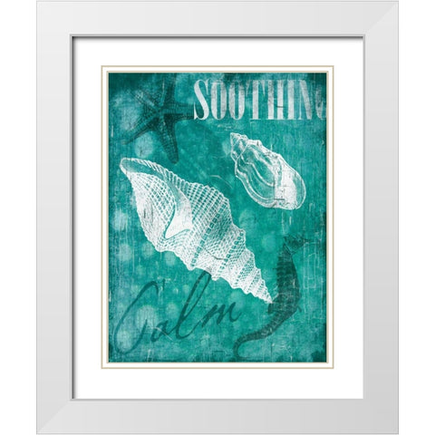Soothing Calm White Modern Wood Framed Art Print with Double Matting by Grey, Jace
