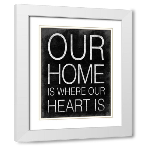 Our Home White Modern Wood Framed Art Print with Double Matting by Grey, Jace