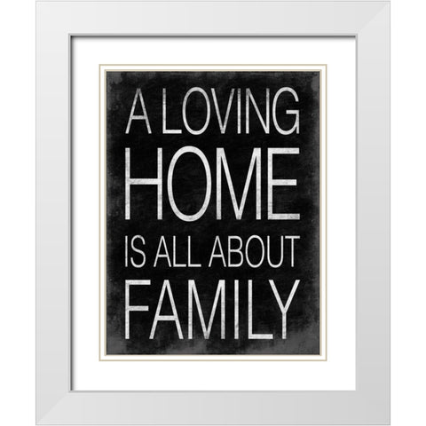 Loving Home White Modern Wood Framed Art Print with Double Matting by Grey, Jace