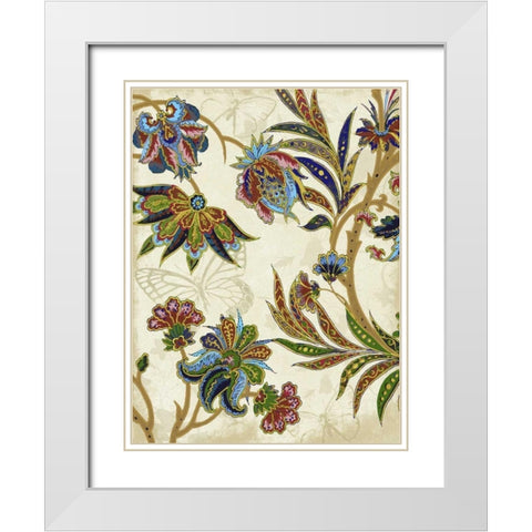 Floral Patterns 2 White Modern Wood Framed Art Print with Double Matting by Grey, Jace