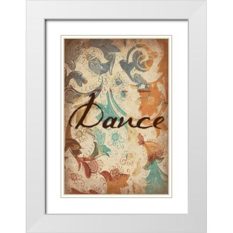 Dance White Modern Wood Framed Art Print with Double Matting by Grey, Jace