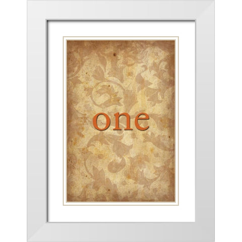 one White Modern Wood Framed Art Print with Double Matting by Grey, Jace