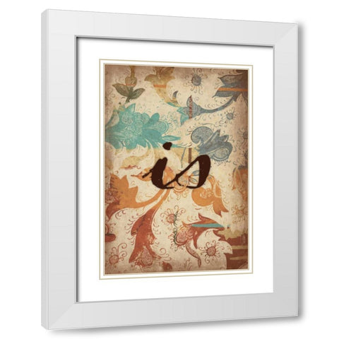 is White Modern Wood Framed Art Print with Double Matting by Grey, Jace