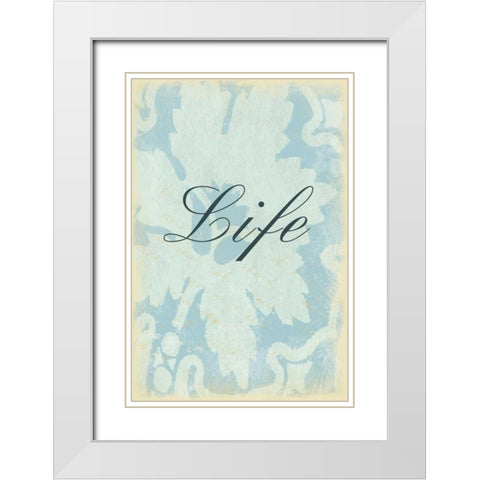 Life White Modern Wood Framed Art Print with Double Matting by Grey, Jace
