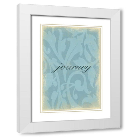 Journey White Modern Wood Framed Art Print with Double Matting by Grey, Jace