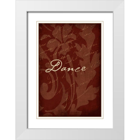 RED_dance White Modern Wood Framed Art Print with Double Matting by Grey, Jace