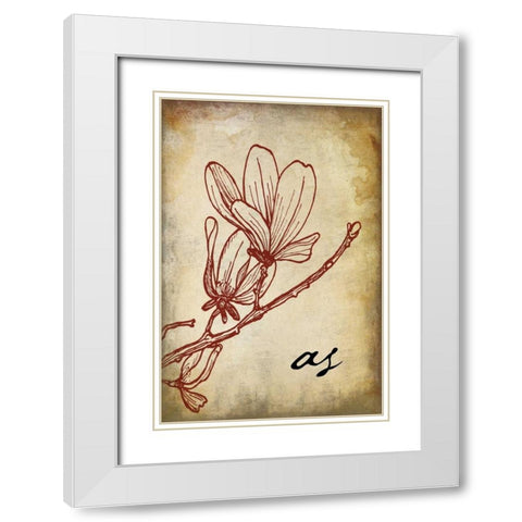 RED_as White Modern Wood Framed Art Print with Double Matting by Grey, Jace
