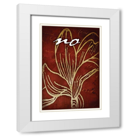 RED_no White Modern Wood Framed Art Print with Double Matting by Grey, Jace