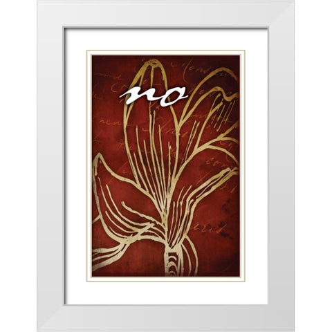 RED_no White Modern Wood Framed Art Print with Double Matting by Grey, Jace