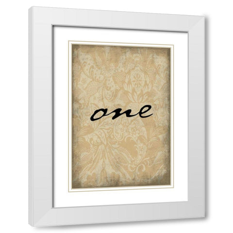 RED_one White Modern Wood Framed Art Print with Double Matting by Grey, Jace