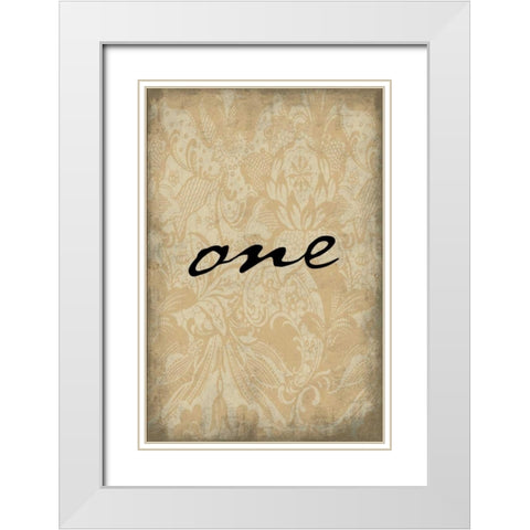 RED_one White Modern Wood Framed Art Print with Double Matting by Grey, Jace