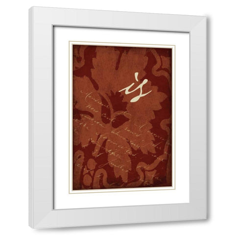 RED_is White Modern Wood Framed Art Print with Double Matting by Grey, Jace