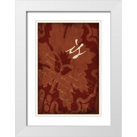 RED_is White Modern Wood Framed Art Print with Double Matting by Grey, Jace