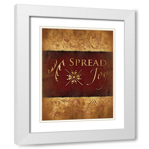 Spread Joy White Modern Wood Framed Art Print with Double Matting by Grey, Jace