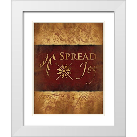 Spread Joy White Modern Wood Framed Art Print with Double Matting by Grey, Jace