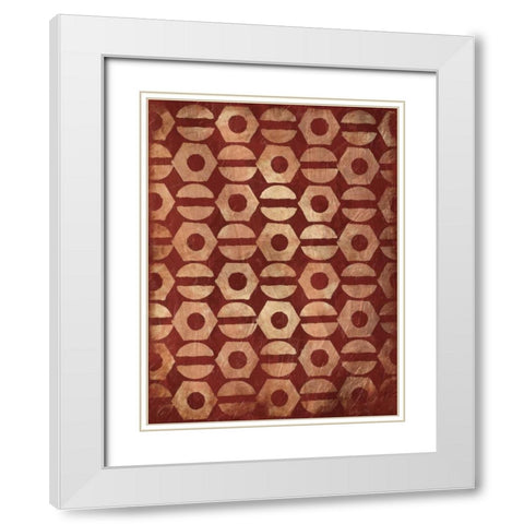 Pattern White Modern Wood Framed Art Print with Double Matting by Grey, Jace