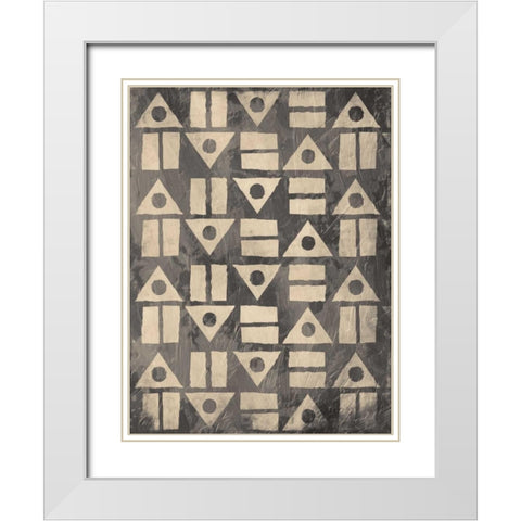 Pattern Mate Gray White Modern Wood Framed Art Print with Double Matting by Grey, Jace
