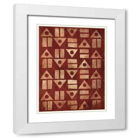 Pattern Mate White Modern Wood Framed Art Print with Double Matting by Grey, Jace
